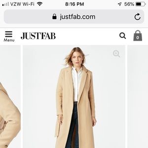 Tan long wrap coat